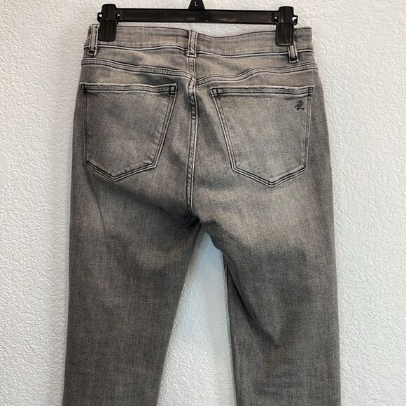 DL1961 Florence Mid Rise Instasculpt Skinny Ankle Chewed Hem Jeans Flint Wash 27 - Picture 7 of 10